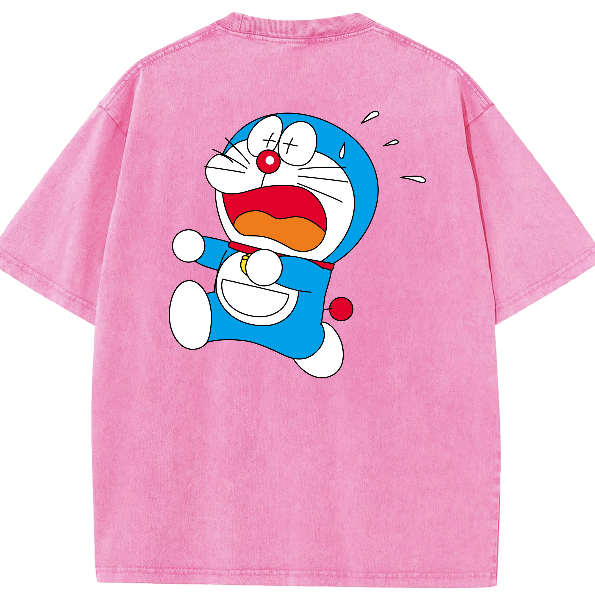 （画像用） ドラえもん Doraemon 綿100% ヴィンテージ風 半袖Tシャツ（背面プリント）